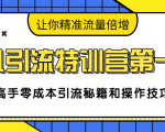 卓凡引流特训营第一期：高手零成本引流秘籍和操作技巧，让你精准流量倍增-副业资源站