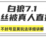 白狼敢死队最新抖音课程：蚕丝被真人直播不封号豆荚（dou+）玩法详细讲解-副业资源站