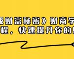 《终极财富秘密》财商学习必修课程，快速提升你的财富（18节视频课）-副业资源站