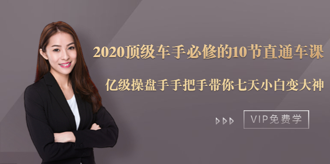 2020顶级车手必修的10节直通车课:亿级操盘手手把手带你七天小白变大神-副业资源站