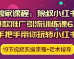 狼叔小红书爆款推广引流训练课6.0，手把手带你玩转小红书-副业资源站