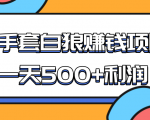 某团队收费项目：空手套白狼，一天500+利润，人人可做-副业资源站