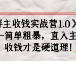 《群主收钱实战营1.0》——简单粗暴，直入主题，收钱才是硬道理-副业资源站