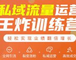 私域流量运营王炸训练营：全网引流+裂变涨粉+私域运营+高效成交-副业资源站