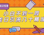 清和行记引流训练营：小白不到一周便能日引流几十精准粉-副业资源站