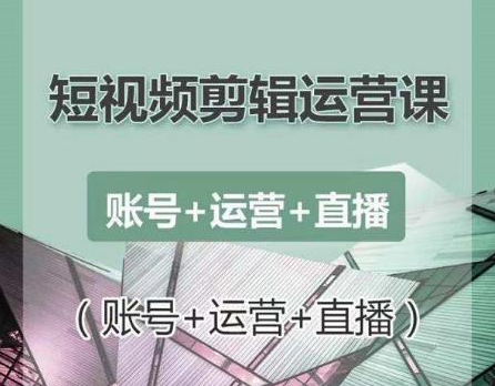 南小北短视频剪辑运营课：账号+运营+直播，零基础学习手机剪辑【视频课程】-副业资源站