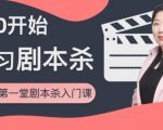 红娘子·从0开始学习剧本杀，你的第一堂剧本杀入门课 简单易懂 市场需求大-副业资源站