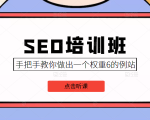 SEO培训班课程，手把手教你做出一个权重6的例站，价值8000元-副业资源站