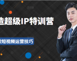 超级IP特训营：表演表达、高效输出优质短视频运营技巧，价值999元-副业资源站