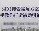 SEO搜索霸屏方案，手把手教你打造被动引流系统【视频课程】-副业资源站
