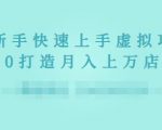2022年虚拟项目实战指南，新手从0打造月入上万店铺-副业资源站