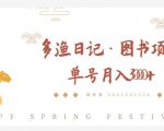 多渔日记·图书项目，无货源图书模式，纯搬运，单号月入4000+-副业资源站