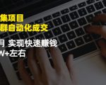 虚拟图集项目：矩阵站群自动化成交，3-5个月实现快速赚钱月入1W+左右-副业资源站