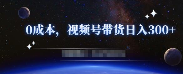 零基础视频号带货赚钱项目，0成本0门槛轻松日入300+【视频教程】-副业资源站