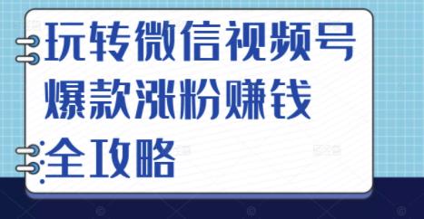 玩转微信视频号爆款涨粉赚钱全攻略，让你快速抓住流量风口，收获红利财富-副业资源站