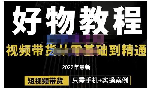 锅锅老师好物分享课程：短视频带货从零基础到精通，只需手机+实操-副业资源站