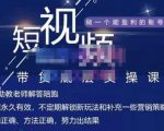 吴Sir·短视频带货底层实操课，教你如何选爆品、了解获短视频流量密码，正确起号-副业资源站