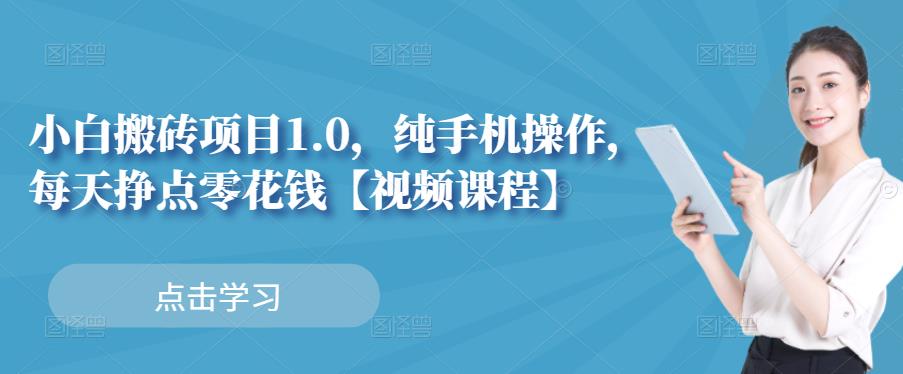 小白搬砖项目1.0，纯手机操作，每天兼职挣点零花钱-副业资源站