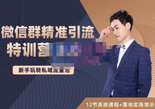 陆明明·微信群精准引流特训营3.0，借助微信群进行引流操作，打造私域流量池-副业资源站