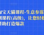樊剑淘宝天猫课程-生意参谋数据分析系列课程(高级)，让您轻松运营店铺，帮助打造爆款-副业资源站