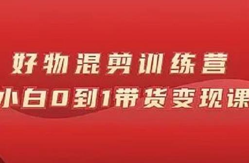 万三好物混剪训练营：小白0到1带货变现课-副业资源站