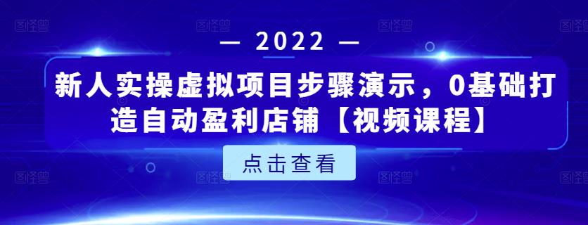 新人实操虚拟项目步骤演示，0基础打造自动盈利店铺【视频课程】-副业资源站