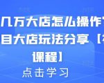 月入几万大店怎么操作？虚拟项目大店玩法分享【视频课程】-副业资源站