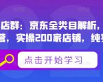 贝千电商店群：京东全类目解析，京东店群专业运营，实操200家店铺，纯实战经验-副业资源站
