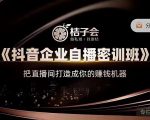 桔子会《抖音企业自播密训班》，把直播间打造成你的赚钱机器-副业资源站