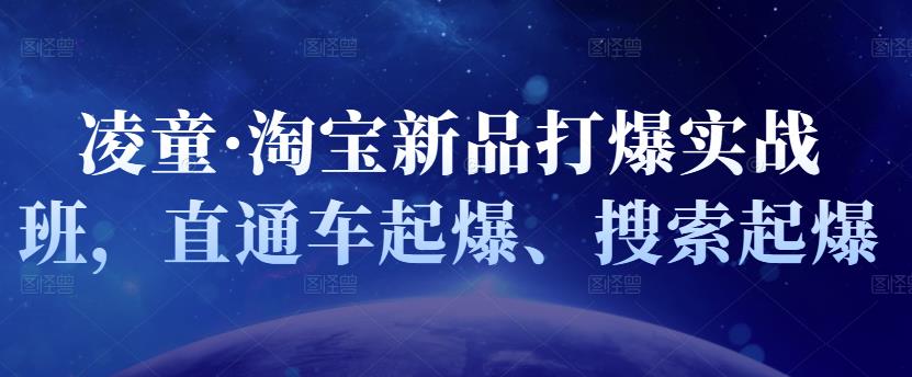 凌童·淘宝新品打爆实战班，直通车起爆、搜索起爆-副业资源站