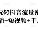 2022玩转抖音流量密码，(直播+短视频+千川)-副业资源站