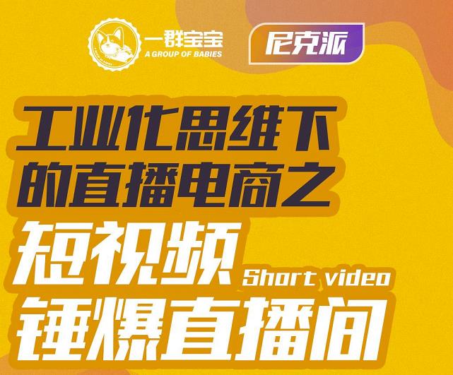 尼克派·工业化思维下的直播电商之短视频锤爆直播间，听话照做执行爆单-副业资源站