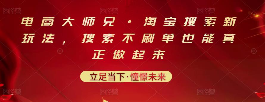 电商大师兄·淘宝搜索新玩法，搜索不刷单也能真正做起来-副业资源站