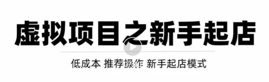 虚拟项目快速起店模式，0成本打造月入几万虚拟店铺！-副业资源站