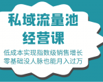 16堂私域流量池经营课：低成本实现指数级销售增长，零基础没人脉也能月入过万-副业资源站