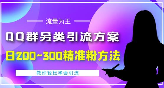 价值888的QQ群另类引流方案，半自动操作日200~300精准粉方法【视频教程】-副业资源站