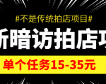 最新暗访拍店信息差项目，单个任务15-35元（不是传统拍店项目）-副业资源站