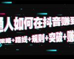 普通人如何在抖音赚到钱：策略 路线 规则 突破 赚钱（10节课）-副业资源站