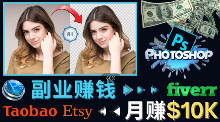 掌握PS修图技能，月赚5000美元以上–利用Adobe Photoshop赚钱的3种途径-副业资源站