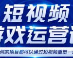 短视频游戏赚钱特训营，0门槛小白也可以操作，日入1000+-副业资源站