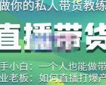 硬核传媒·直播带货（私人教练），实操实战教学，通俗易懂，学完后新手小白一个人也能做带货-副业资源站
