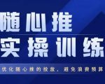 飞哥·随心推实操训练，优化随心推投放，避免浪费预算-副业资源站