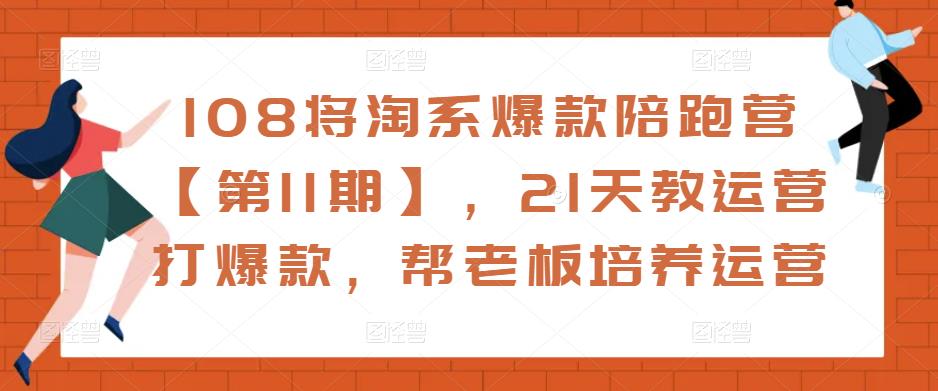 108将淘系爆款陪跑营【第11期】，21天教运营打爆款，帮老板培养运营-副业资源站