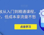 万相台投放从入门到精通课程，学会这些，低成本拿流量不愁-副业资源站