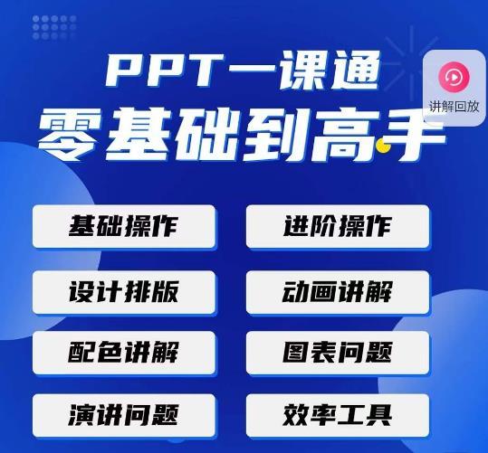 PPT·一课通·0基础到高手：通俗易懂快速掌握PPT的各种应用场合-副业资源站