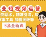 5套·美业短视频运营课从场景到话术·精准引流·吸金文案工具·销售闭环等-副业资源站