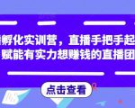 直播孵化实训营,直播手把手起号,赋能有实力想赚钱的直播团队-副业资源站