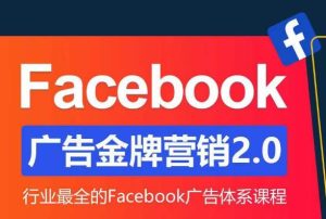 Facebook广告营销体系化教程，Facebook广告金牌营销2.0，行业最全的Facebook广告体系课程-副业资源站