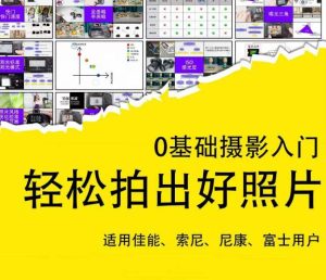 0基础摄影入门,轻松拍出好照片(适用佳能、索尼、尼康、富士用户)-副业资源站
