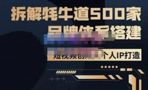 牛牛·500家餐饮品牌搭建&短视频深度解析,拆解牦牛道500家品牌体系搭建-副业资源站
